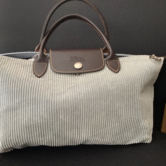 LongChamp Corduroy and Leather Handle Bag - Picture 14 of 14